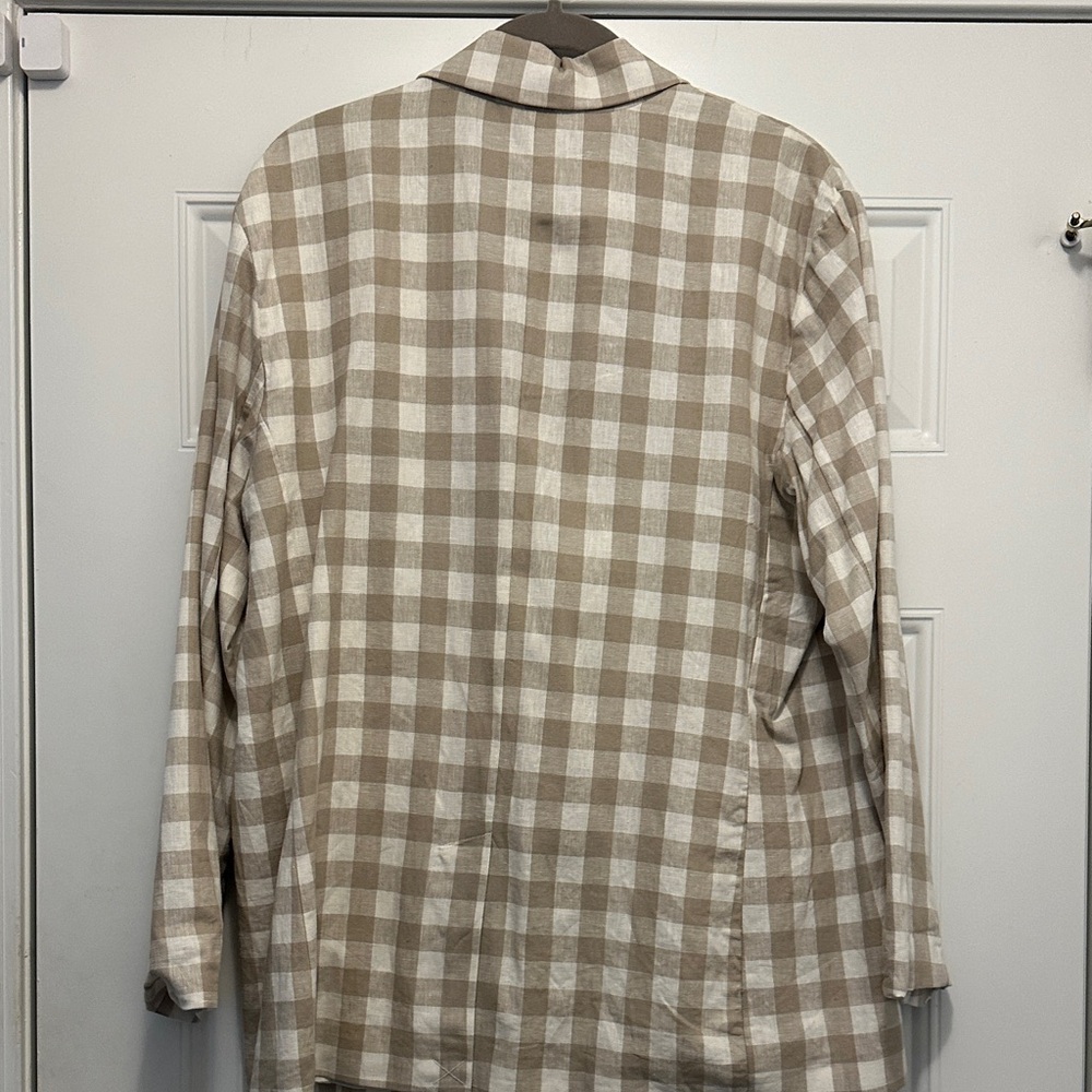 A New Day Beige Gingham Blazer - Picture 5 of 5